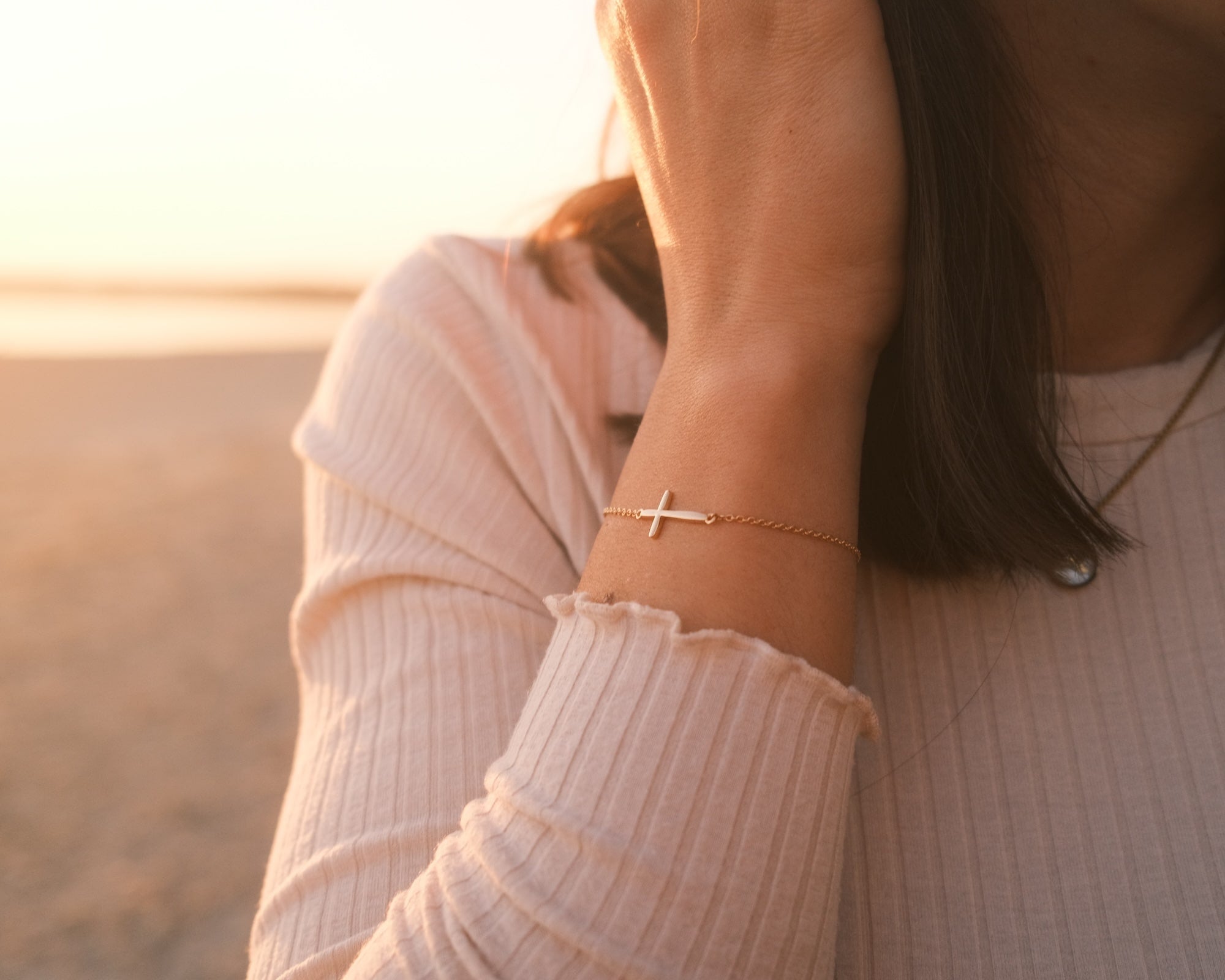 Kreuz Armband | Gold Vermeil