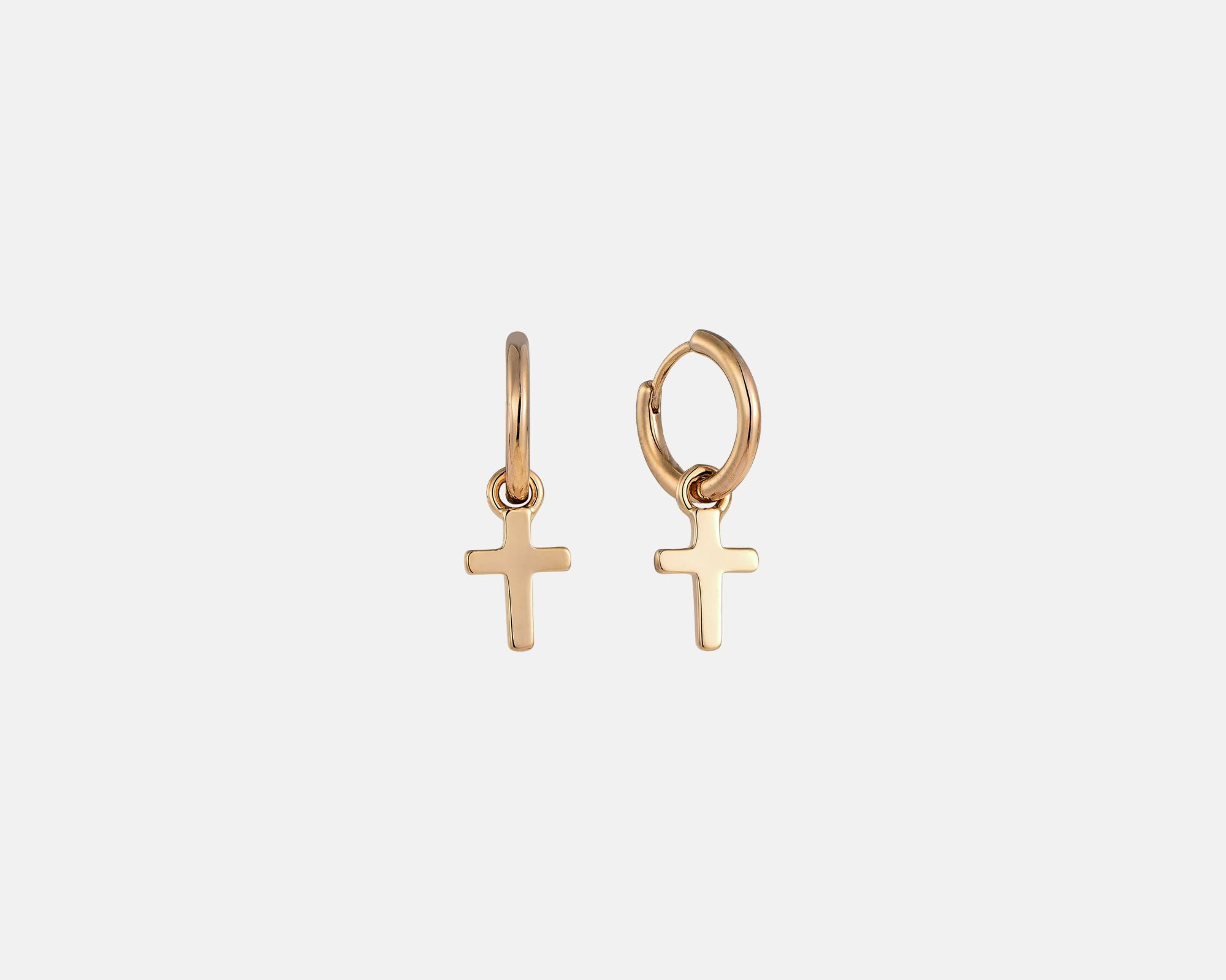 Mini Kreuz Ohrringe