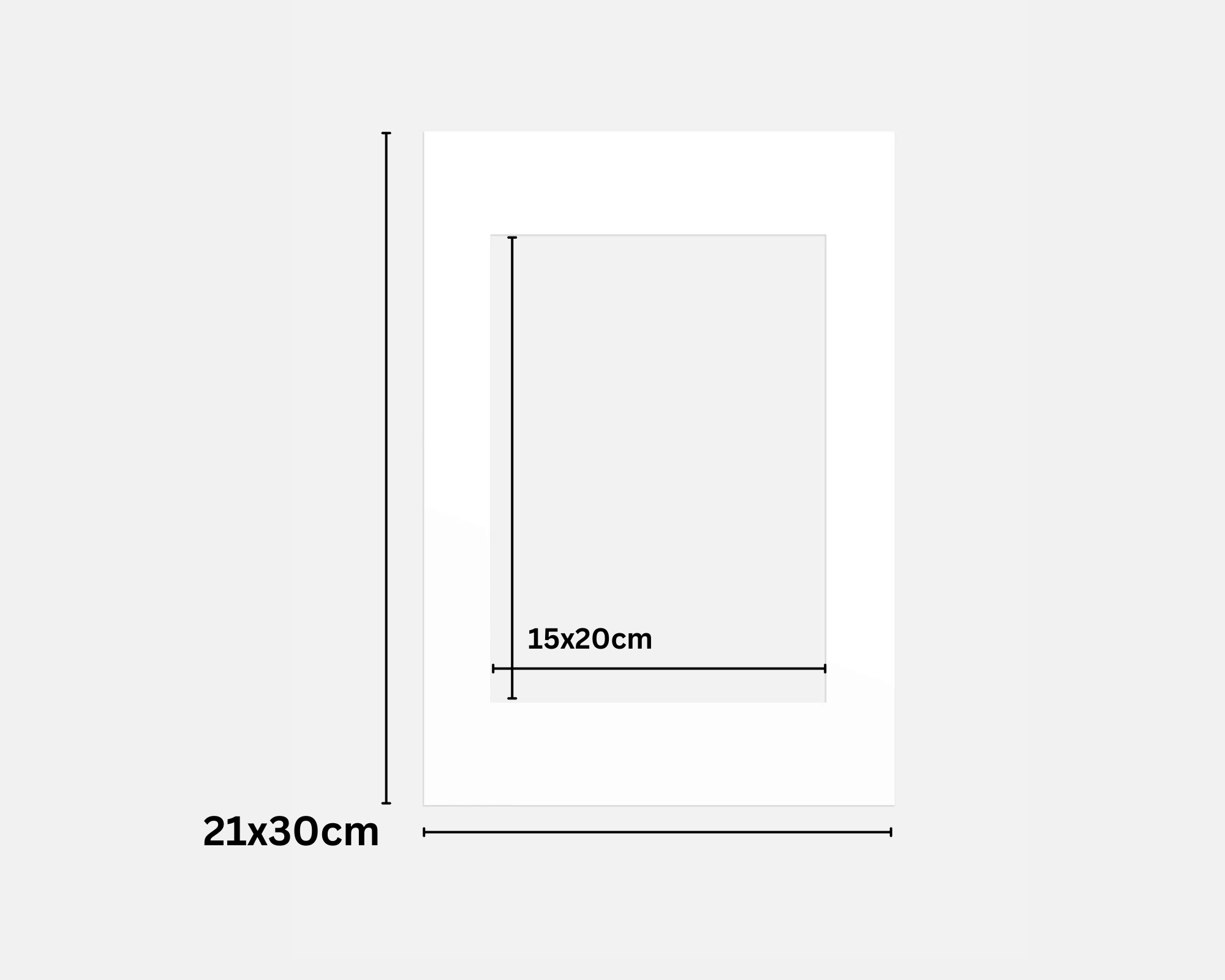 Passepartout Weiß | 21x30 cm